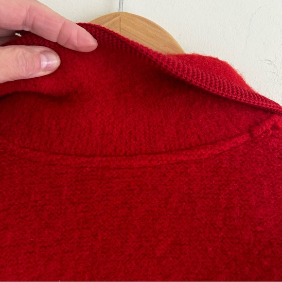 Geiger Vintage Red Boiled Wool Button Jacket Women's Size 8 - Picture 13 of 16